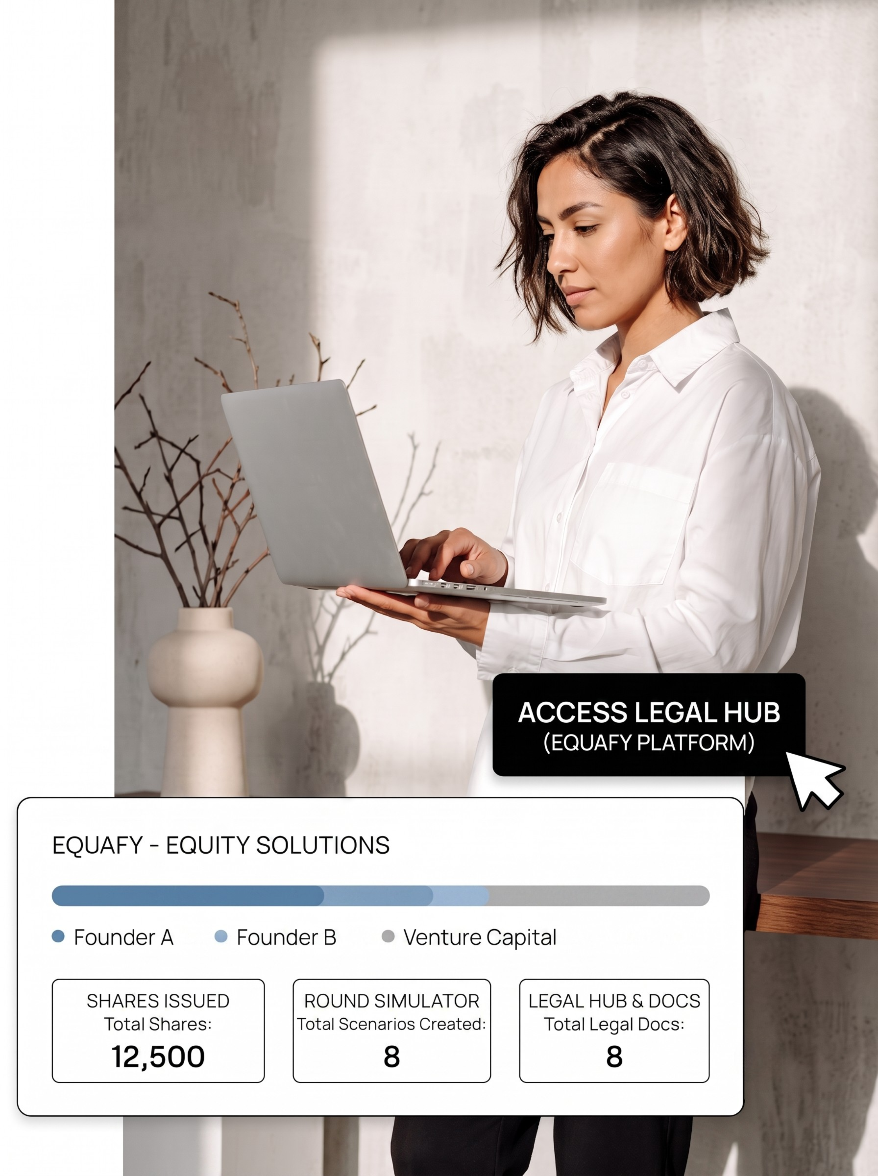 Equafy platform — equity solutions, cap table and legal hub